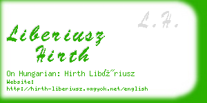 liberiusz hirth business card